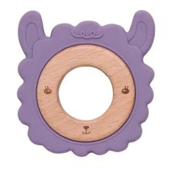 Magic Years 3" Llama Wood and Silicone Teether - Picture 2 of 9